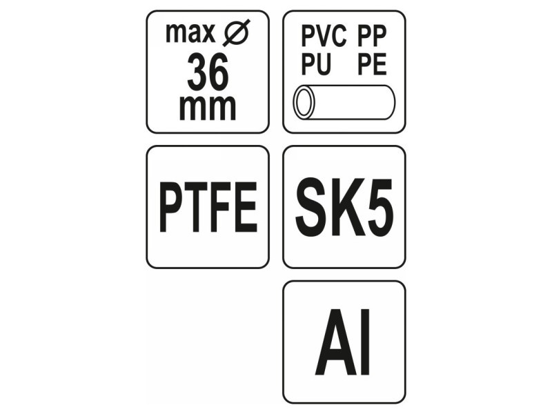 YATO Foarfece de tăiat țevi 36 mm PVC