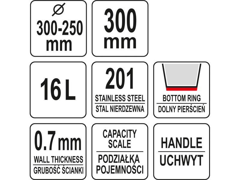 YATO GASTRO Inox găleată 16 litri - 2 | YEO