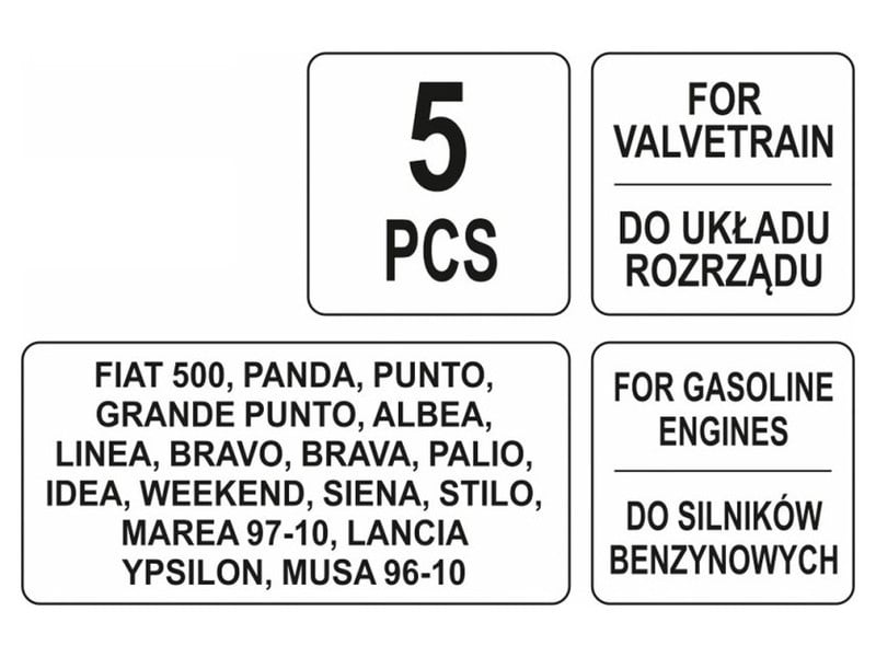 YATO Kit fixare direcție 5 piese (benzină) Fiat Lancia