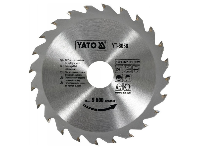 YATO Lamă de ferăstrău pentru lemn 160 x 30 x 2,0 mm / 24T