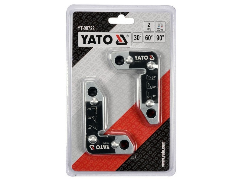 YATO Magnet suport piesă de sudură 30-60-90°/25 kg (2 buc) - 2 | YEO