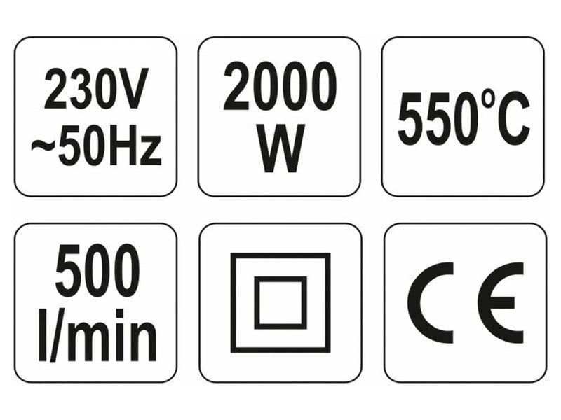 YATO Pistol termic 550 °C 2000 W