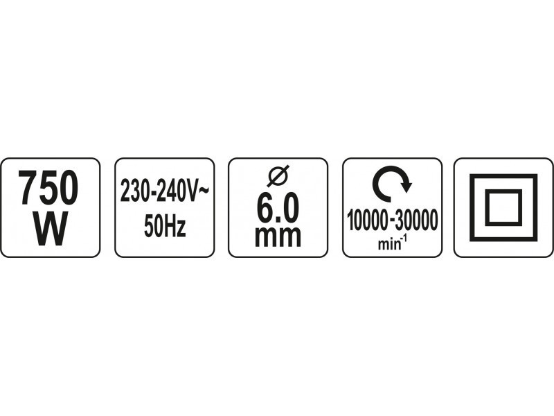 YATO Polizor drept cu control al vitezei 750 W