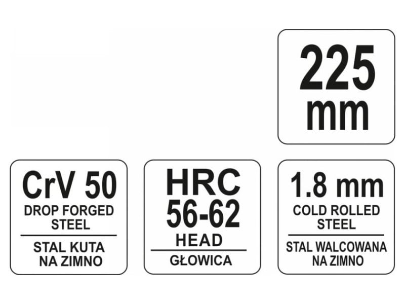 YATO Rabitz clește 225 mm