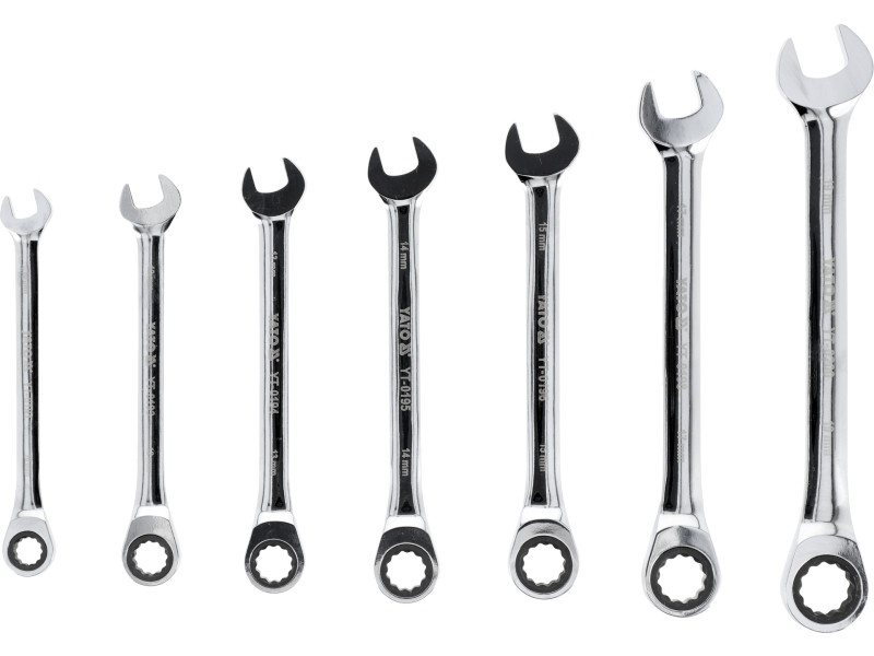 YATO set cheie stea cu clichet 7 piese (10-19 mm) CrV - 2 | YEO