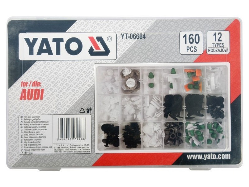 YATO Set de brevete din plastic 160 piese Audi - 1 | YEO