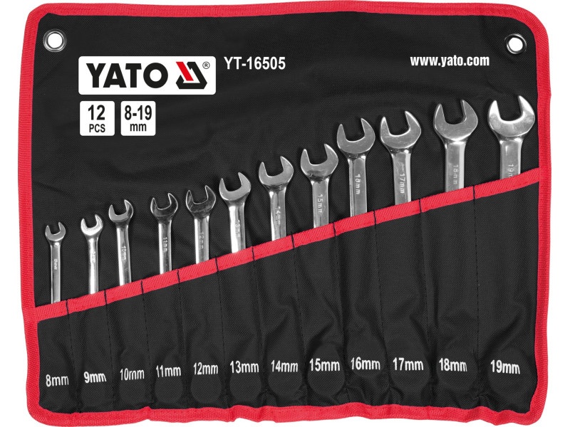 YATO Set de chei cu clichet 12 piese