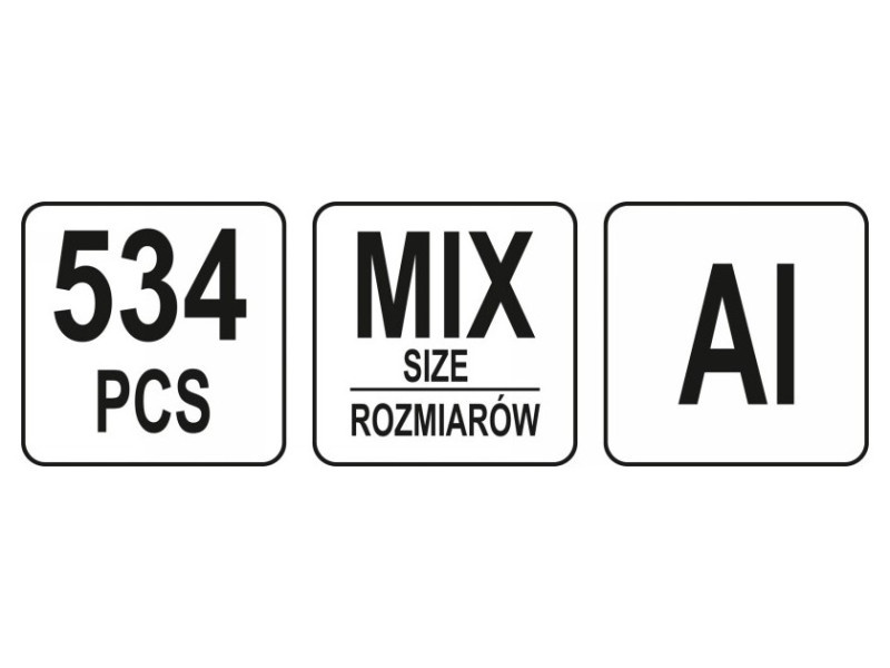 YATO Set de șuruburi și șaibe pentru tigaie de ulei 534 bucăți - 3 | YEO
