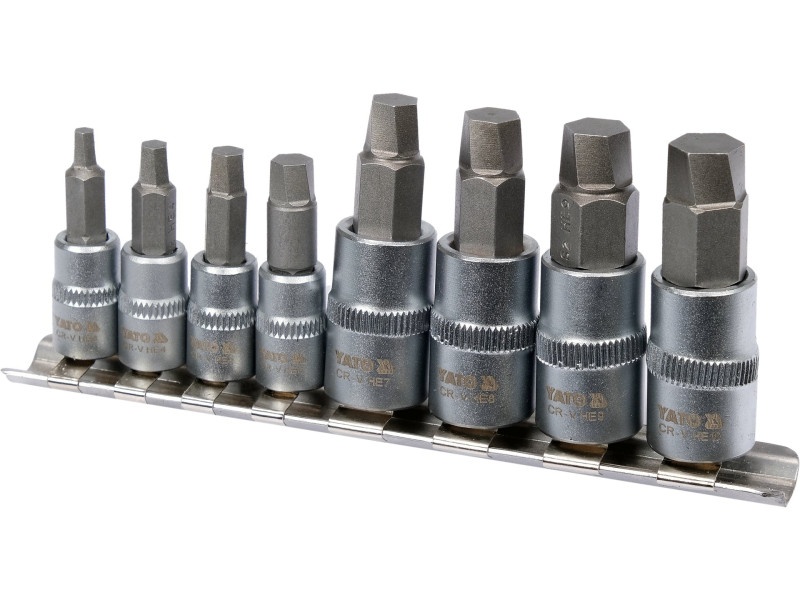 YATO Slotted Allen șurub soclu set 8 piese 1/4 "3/8" - 3 | YEO
