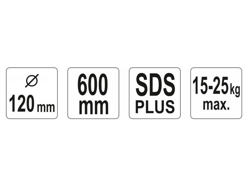 YATO Tijă de amestecare (vopsea) 120 x 600 mm SDS-Plus - 2 | YEO