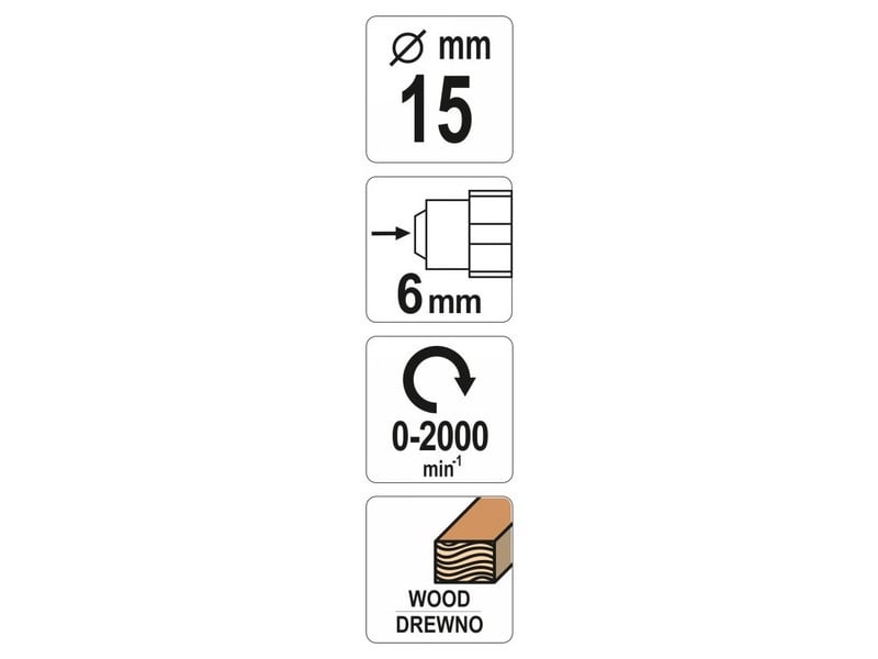 YATO Turbo-cutter pentru lemn 15 mm