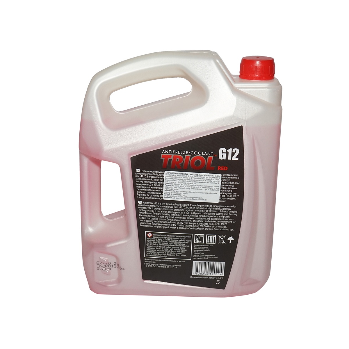 Antigel G12 rosu concentrat -42 grade 5 Kg Triol Professional , Cod: DISUL62 - 1 | YEO