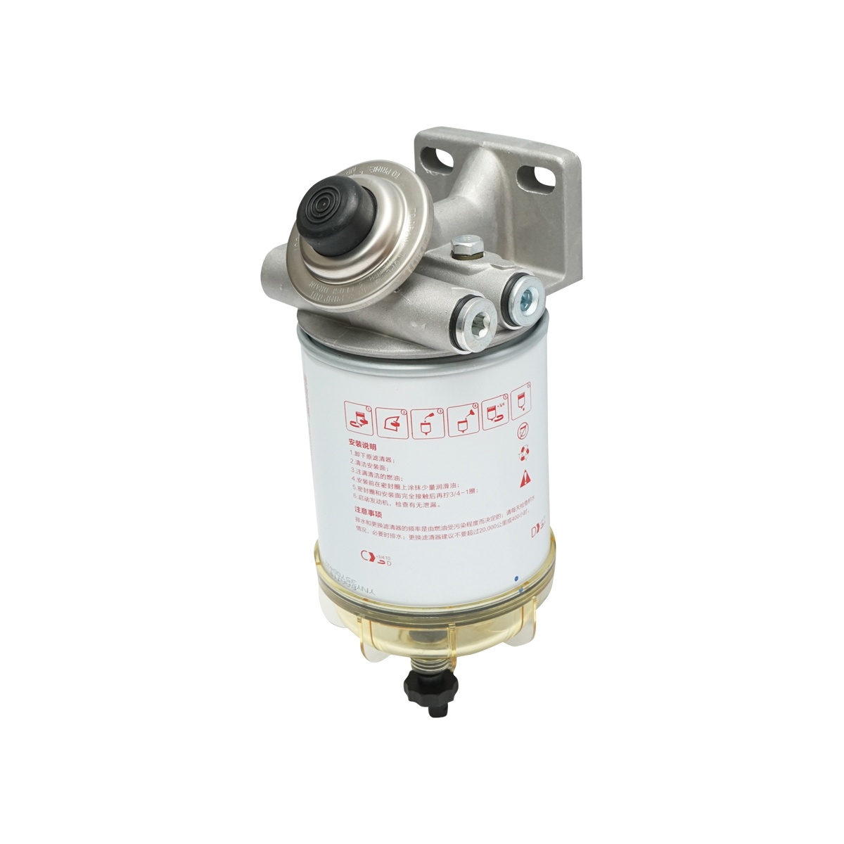 Baterie filtru motorina cu separator apa pentru Fiat, New Holland, Ford, Massey Ferguson, Case IH cod OEM 87802929, 87840136, R60T, Cod: BK10213, Brand: BRECKNER GERMANY