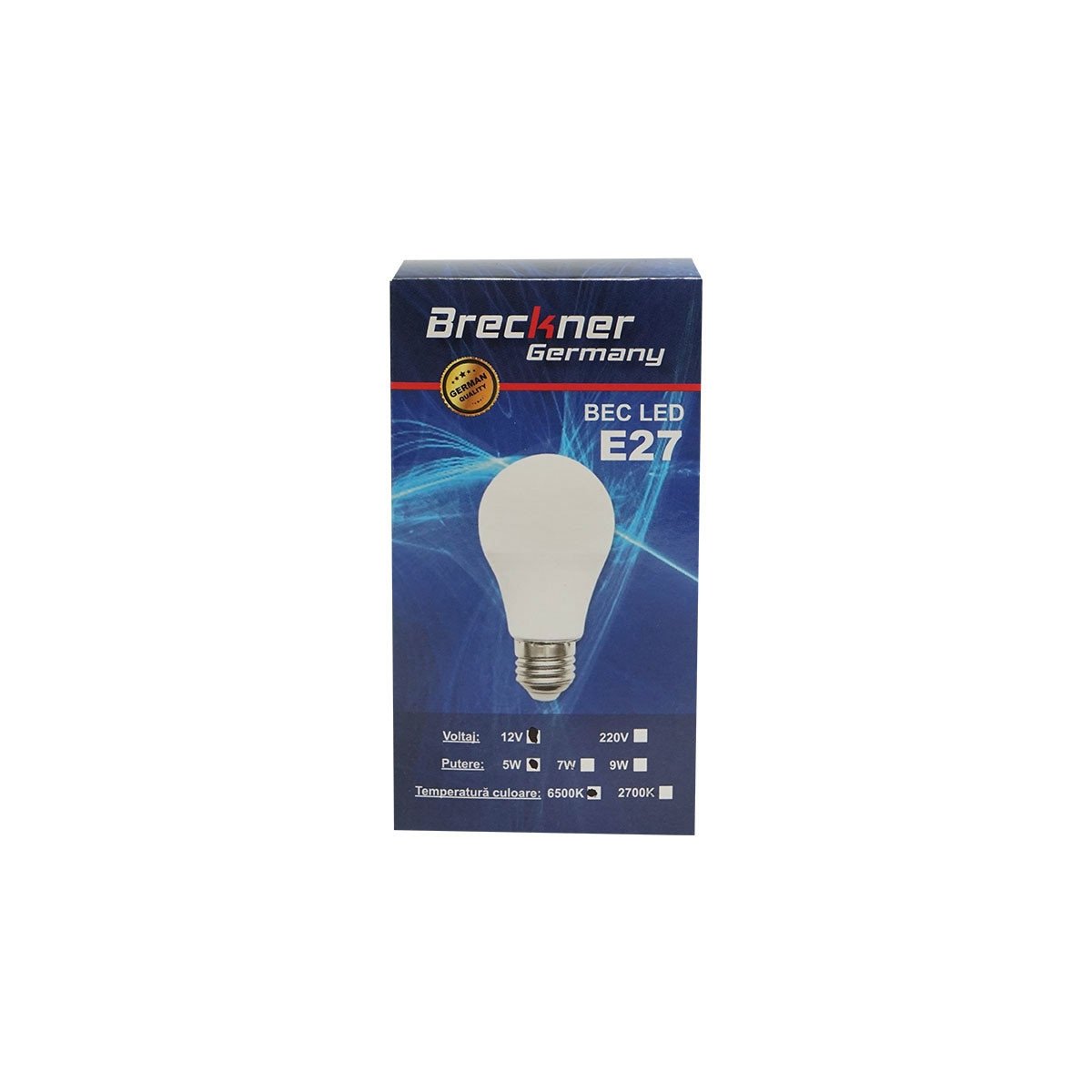 Bec cu LED E27 5W, 12V culoare rece 6500K,Cod: BK90863, Brand: BRECKNER GERMANY