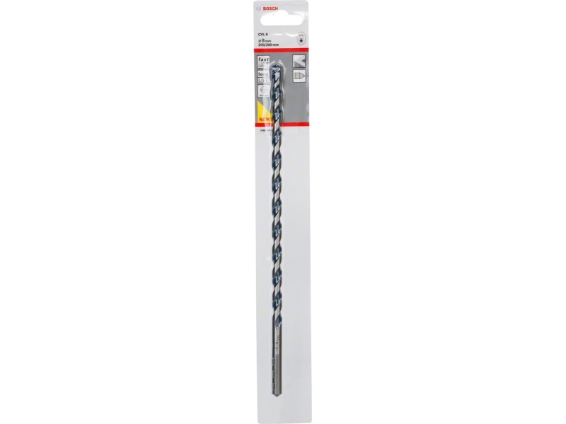 BOSCH Burghiu pentru piatră 8,0 x 250/200 mm cu două tăișuri CYL-5 - 1 | YEO