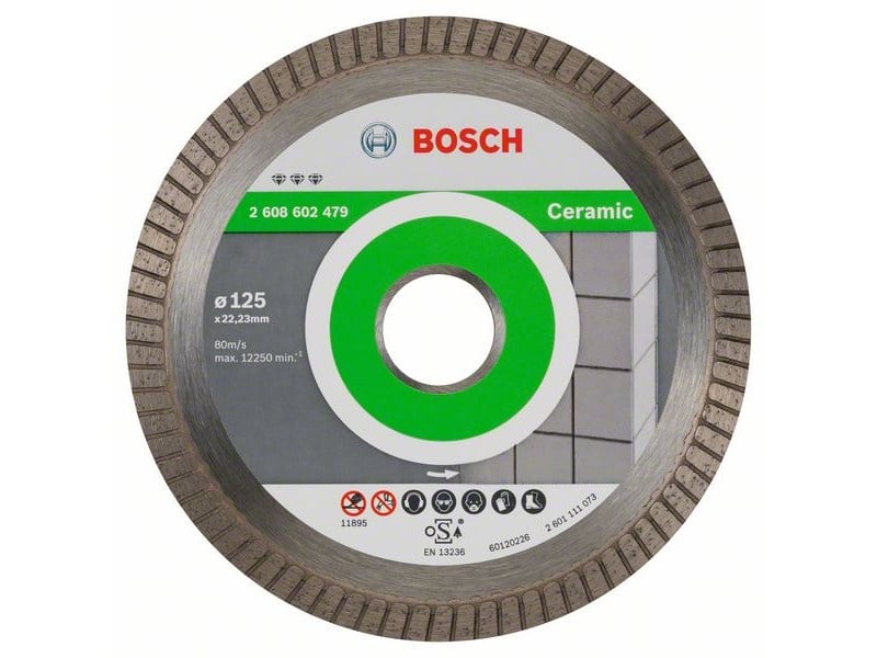 BOSCH Disc de tăiere diamantat 125 x 1,4 x 7,0 x 22,2 mm turbo Best for Ceramic