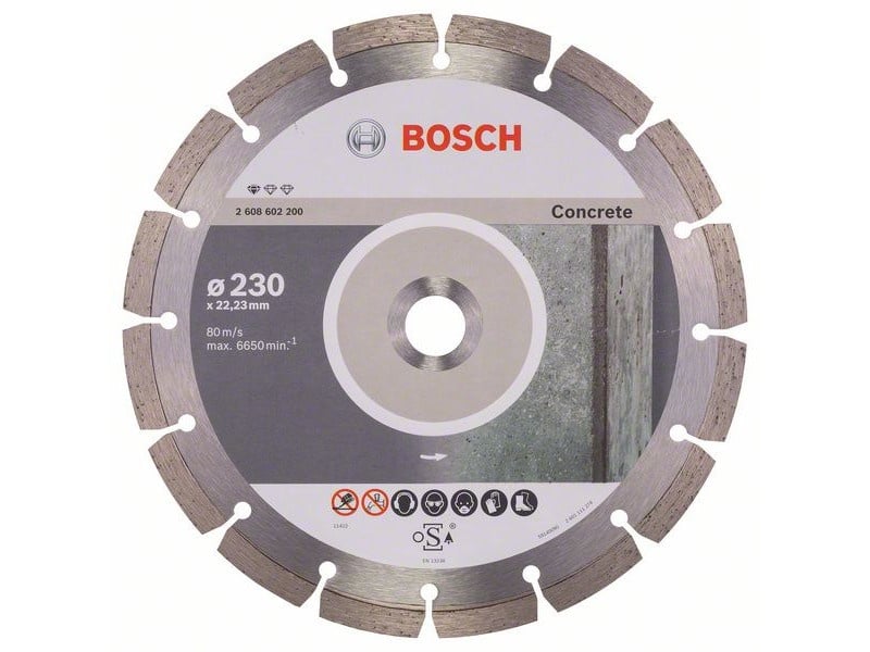 BOSCH Disc de tăiere diamantat 230 x 2,3 x 10 x 22,2 mm segmentat Standard pentru beton