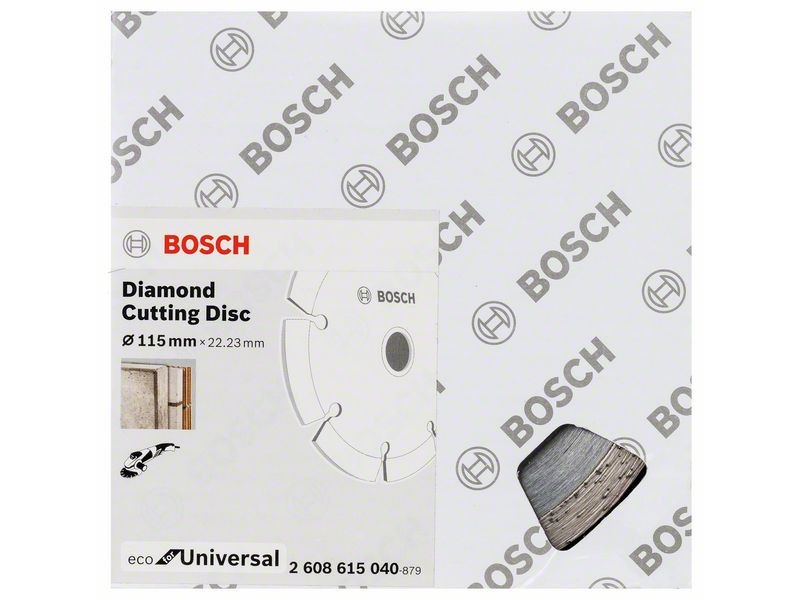 BOSCH Discuri de tăiere diamantate 115 x 2,0 x 7,0 x 22,2 mm segmentate ECO pentru Universal (10 buc) - 1 | YEO