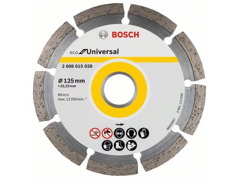 BOSCH Discuri diamantate 125 x 2,0 x 7,0 x 22,2 mm segmentate ECO pentru Universal (10 bucăți)