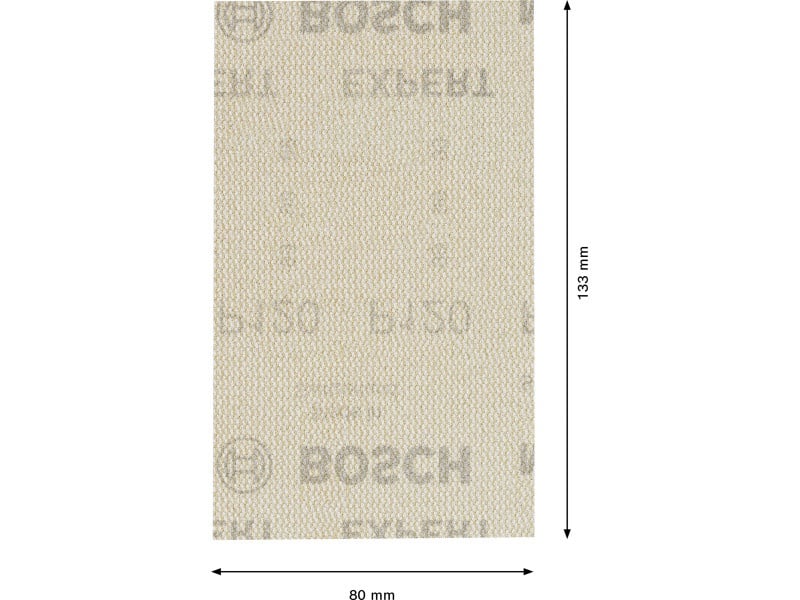 BOSCH EXPERT Plasă de șlefuit cu velcro pentru tampon de șlefuit 80 x 133 mm /P120 (10 buc)