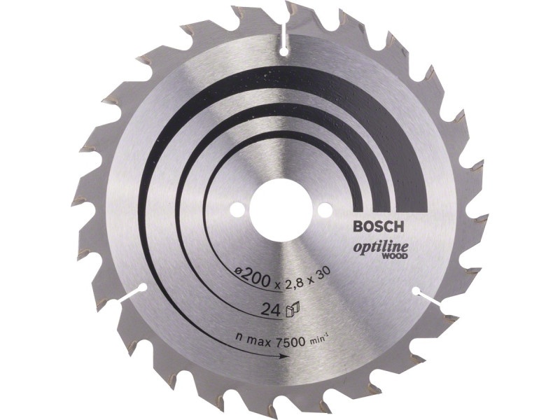 BOSCH Lamă de ferăstrău pentru lemn 200 x 30 x 2,8 mm / 24T Optiline Wood ATB