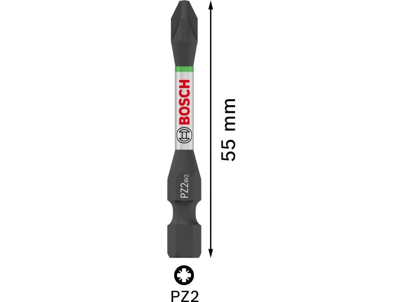 BOSCH PRO Impact bihegy PZ2 x 55 mm Tic Tac în cutie 1/4" Hex (15 buc) - 2 | YEO