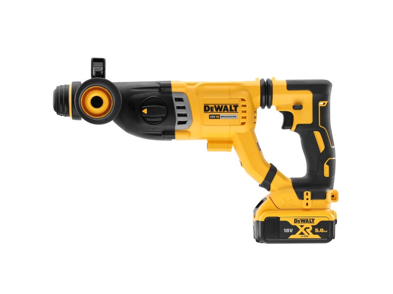 Burghiu cu percuție DEWALT cu acumulator 18 V SDS-Plus fără perie de carbon (1 x acumulator 5.0 Ah + încărcător) DCH263P1 - 1 | YEO