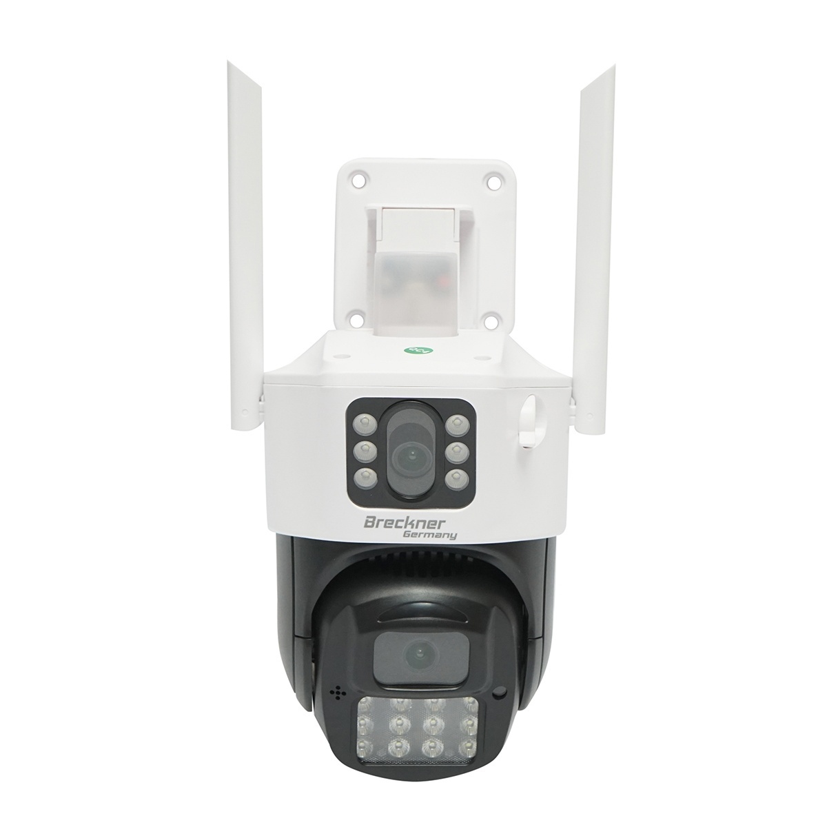 Camera de supraveghere lentila duala 6MP, WIFI P2P, rotativa 360 PTZ cu senzor de miscare, sirena, detectie umana, google assistant si aplicatie iCSee , Cod: BK69595, Marca: BRECKNER GERMANY
