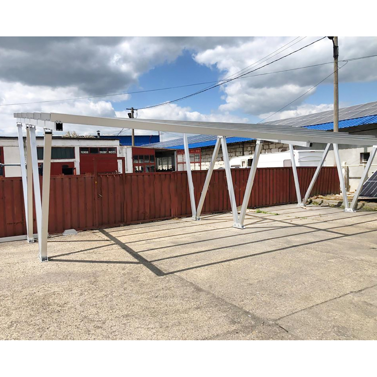 Carport 4 masini din aluminiu cu sistem printeri panouri solare fotovoltaice 13.75KW, Cod: BK77986, Brand: BRECKNER GERMANY - 3 | YEO