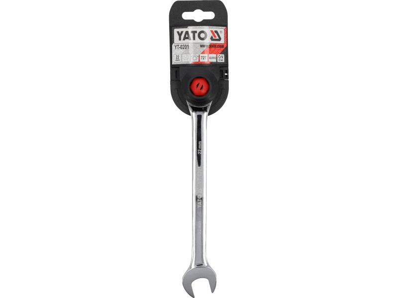 Cheie cu clichet YATO Star 22 mm / 290 mm 72T CrV - 1 | YEO
