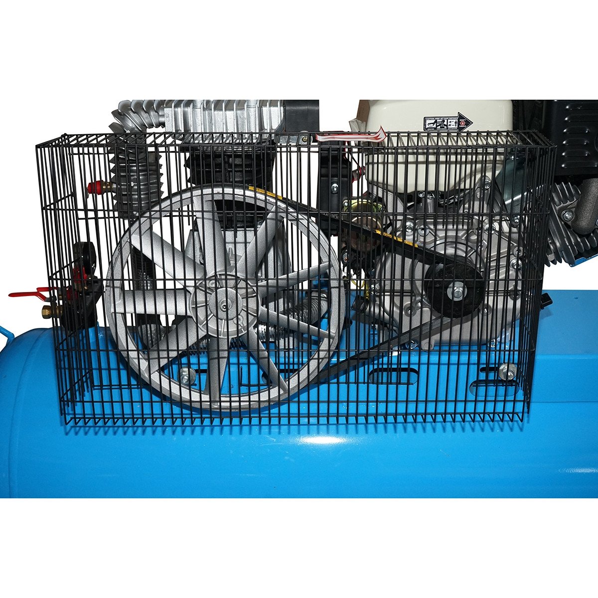 Compresor aer 200L putere 4.8kW/6.5CP presiune 8 Bar, debit 200L/min cu motor pe benzina 15CP si pornire electrica, Cod: BK78556, Brand: BRECKNER GERMANY