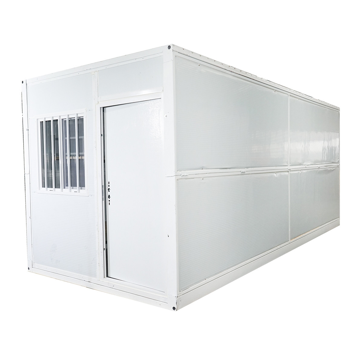 Container tip casa pliabil 5800x2460x2510mm cu usa 2 geamuri, cabina dus, wc si 2 paturi supraetajat, Cod: DISLS95