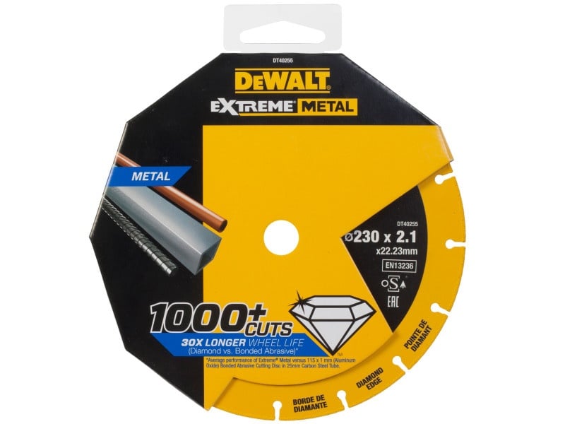 DEWALT EXTREME METAL Disc diamantat de tăiere pentru metal 230 x 2,1 x 22,2 mm (metal/alu/inox) - 2 | YEO