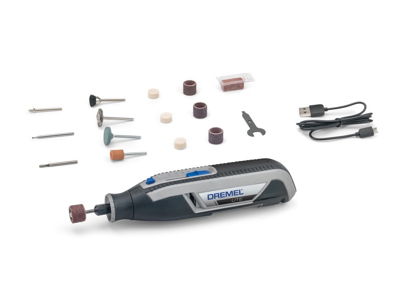 DREMEL Lite Unealtă multifuncțională + set de accesorii din 15 piese USB reîncărcabilă 7760-15