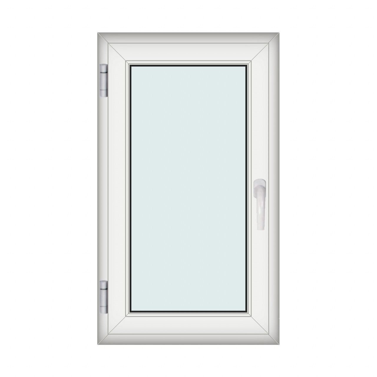 Fereastra 70x120cm, 1 canat, alb, stanga si rabatare, Eurotech, 8.1cm, 6 camere, 3 garnituri