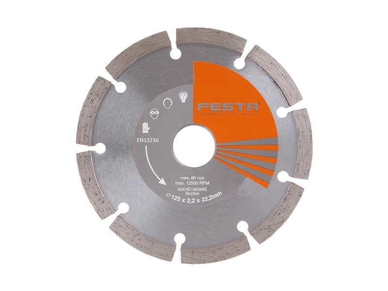 FESTA Disc de tăiere diamantat 125 x 2,2 x 22,2 mm segmentat