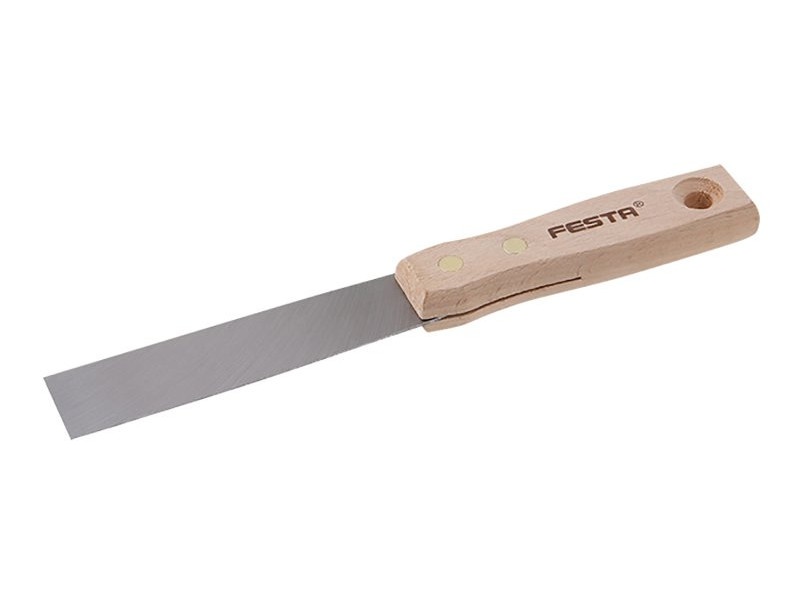 FESTA Spatulă din oțel 30 mm cu mâner din lemn