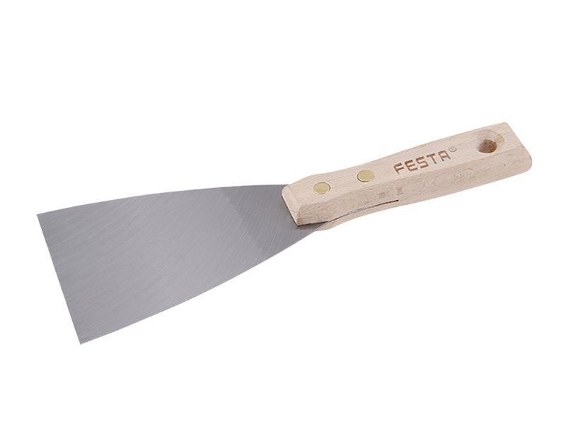 FESTA Spatulă din oțel 90 mm cu mâner din lemn