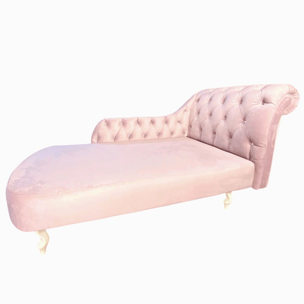 Fotoliu Chesterfield Lounge, 140x75x75cm, Velutto 14 Flamingo, Glasspandoor