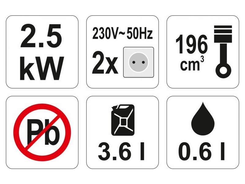 Generator YATO 2700 W 196 cm3