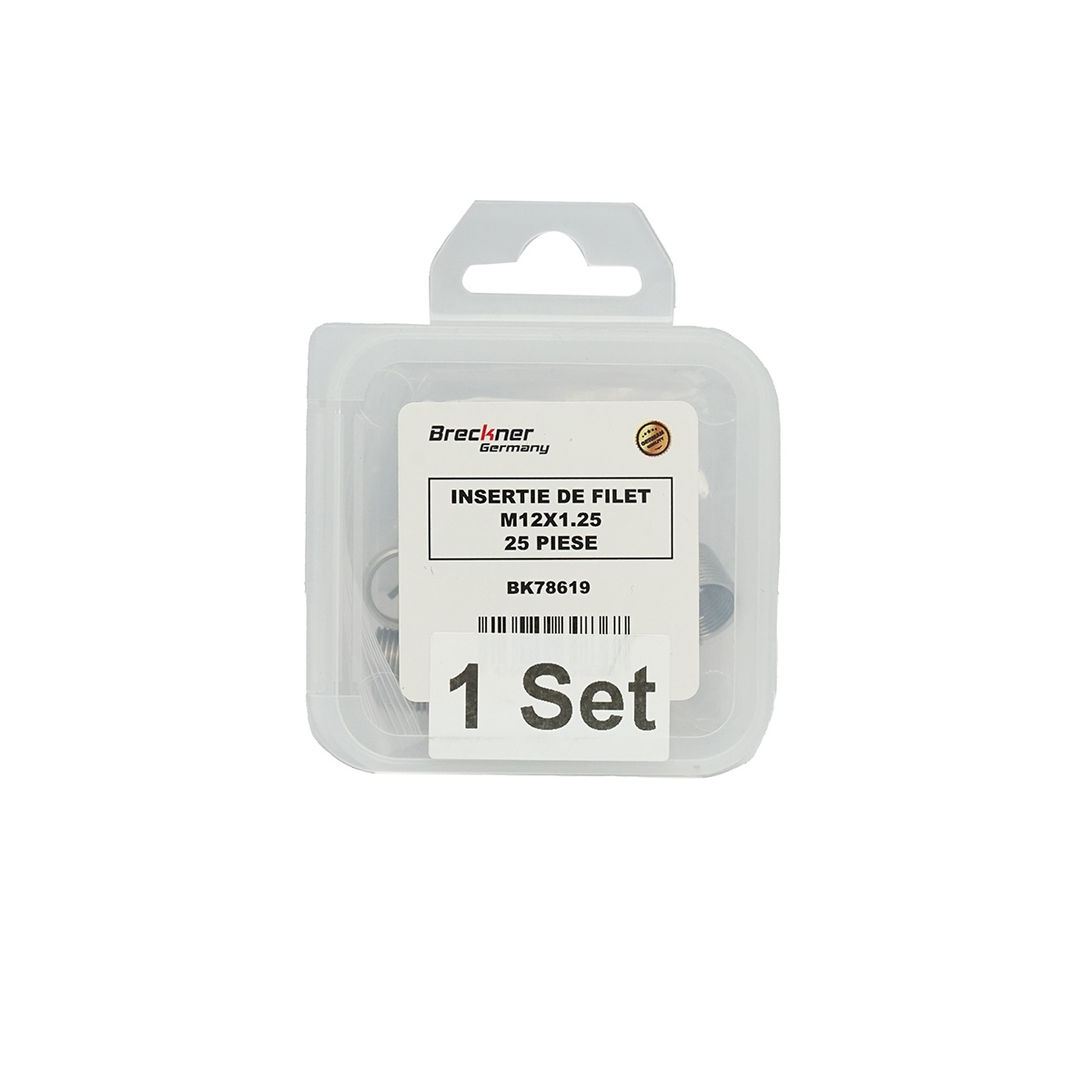 Insertie spiralata pentru reparat filete M12x1.25mm 25 piese, Cod: BK78619, Brand: BRECKNER GERMANY