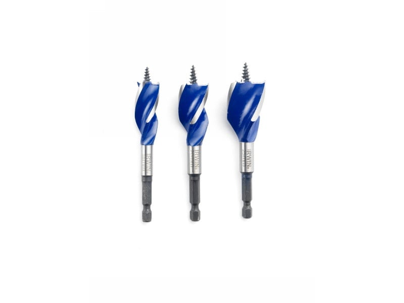 IRWIN Set de burghie pentru lemn 3 bucăți 100 mm bit Blue Groove 6x