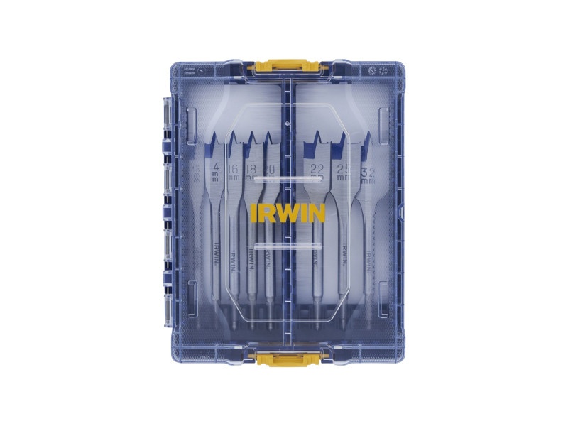 IRWIN Set de burghie plate pentru lemn 8 bucăți Bit Blue Groove 4x (12 - 32 mm) - 2 | YEO