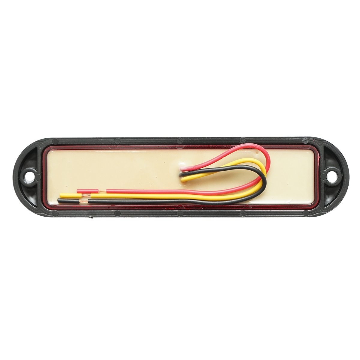 Lampa laterala gabarit LED 12-24V rosie cu 4 functii 155x37mm, rama neagra Breckner Germany, BK79687