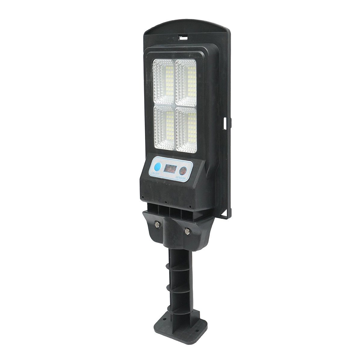 Lampa solara LED iluminat stradal 6500K cu panou solar 3W, baterie 18000mAh, telecomanda, prindere pe stalp IP67, Cod: BK79615, Brand: BRECKNER GERMANY