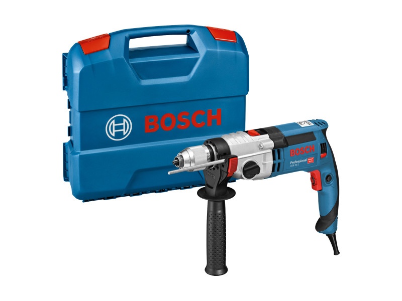 Mașină de găurit cu percuție BOSCH GSB 24-2 în valiză + set burghiu pentru lemn și tăietor circular - 1 | YEO