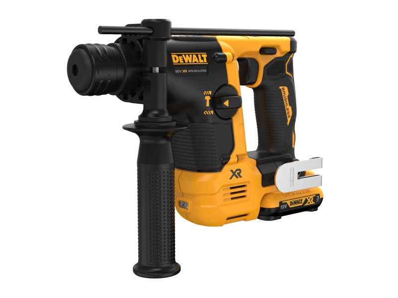 Mașină de găurit cu percuție DEWALT fără fir 12 V fără perie de carbon (2 baterii 3.0 Ah + încărcător) DCH072L2