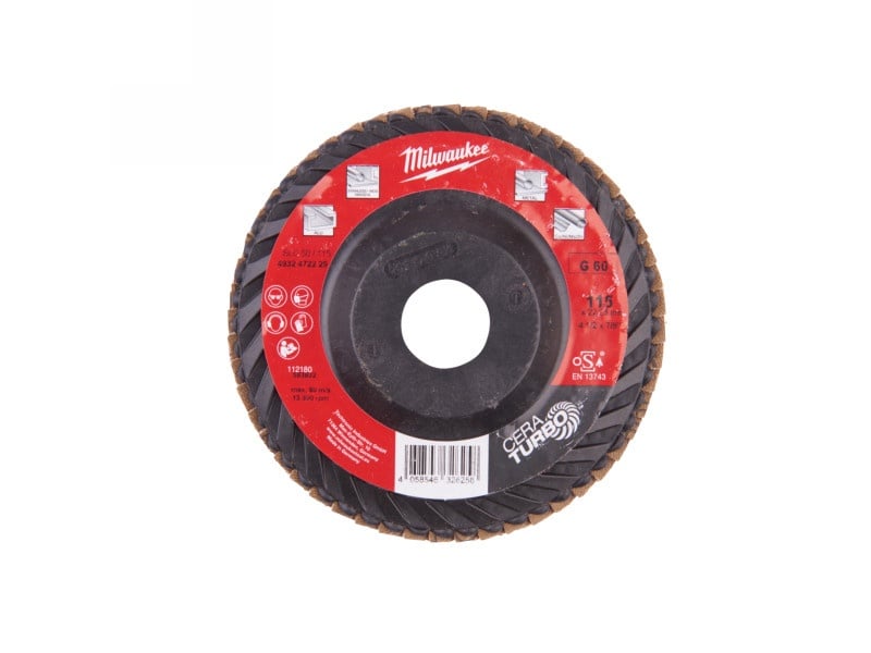 MILWAUKEE Disc abraziv 115 x 22,2 mm / granulație ceramică P60 SLC50 Cera Turbo - 1 | YEO