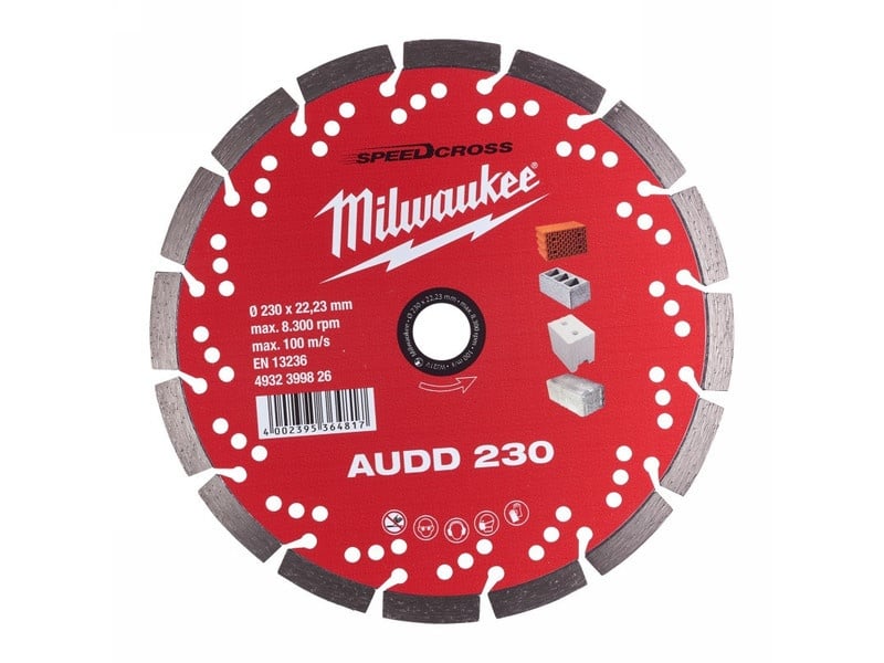 MILWAUKEE Disc diamantat 230 x 2,6 x 10 x 22,2 mm segmentat AUDD