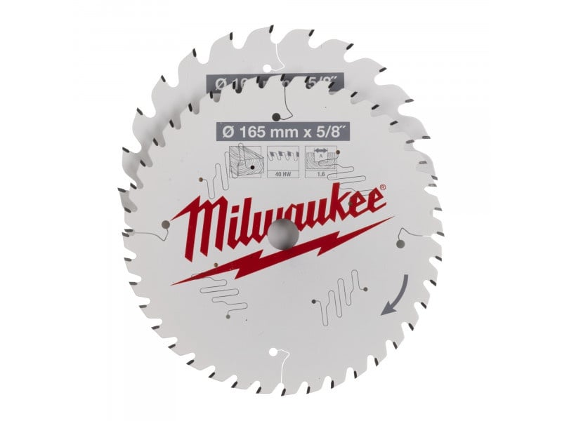 MILWAUKEE Lamă de ferăstrău pentru lemn 165 x 15,87 x 1,6 mm / 24T + 40T